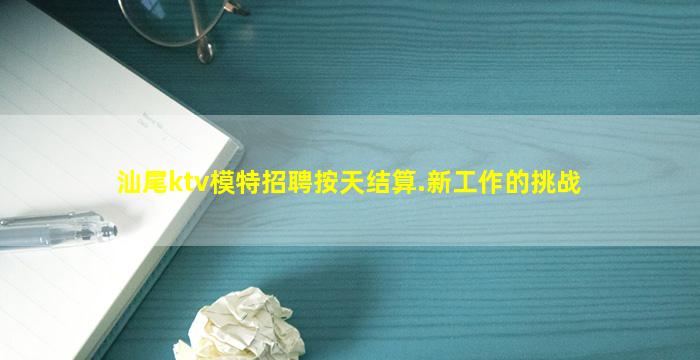 汕尾ktv模特招聘按天结算.新工作的挑战